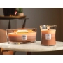 WoodWick Trilogy Golden Treats - Zlaté lahůdky vonná svíčka s dřevěným širokým knotem a víčkem loď 453 g