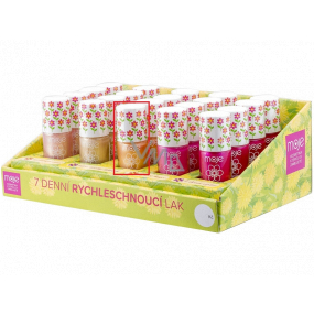 Moje Romaneta 7 denní rychleschnoucí lak na nehty perleťová světle oranžová 6 ml