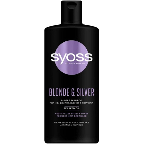 Syoss Blonde & Silver šampon pro melírované, blond a šedivé vlasy 440 ml
