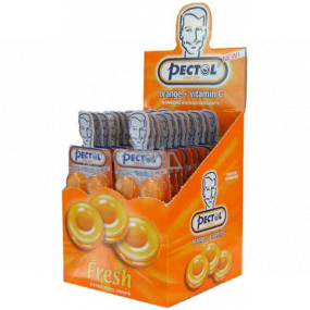 Pectol Pomerančový drops bez cukru s vitamínem C 24 blistrů box