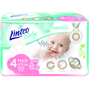 Linteo Baby Premium Maxi dětské pleny 8 až 15 kg, 50 ks