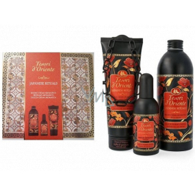 Tesori d Oriente Japanese Rituals parfémovaná voda 100 ml + sprchový gel 250 ml + koupelový krém 500 ml + plechová dóza, dárková sada pro ženy