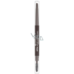 Essence Wow What a Brow voděodolná tužka na obočí s kartáčkem 04 Black-Brown 0,2 g