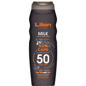 Lilien Sun Active SPF50 voděodolné mléko na opalování 200 ml