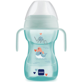 Mam Fun to Drink Cup hrnek pro přechod ke klasickému hrnku 8+ měsíců Modrý 270 ml