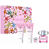 Versace Bright Crystal toaletní voda 90 ml + tělové mléko 100 ml + sprchový gel 100 ml + toaletní voda 5 ml miniatura, dárková sada pro ženy