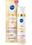 Nivea Luminous630 3v1 pleťový krém ve světlém barevném odstínu 01 Light 40 ml