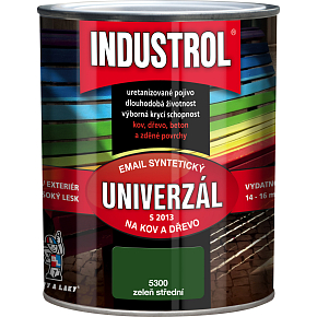 Industrol S2013 univerzál lesk vrchní barva na kov a dřevo, 5300 zeleň střední, 600 ml Industrol S2013 univerzál lesk vrchní barva na kov a dřevo, 5300 zeleň střední, 600 ml
