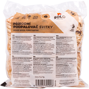 Podpalovač SOLO dřevitá vlna svitky, 16 podpalů