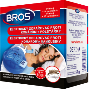 Bros Elektrický odpařovač proti komárům + polštářky 10 kusů