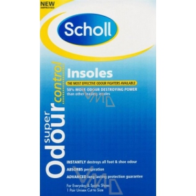 Scholl Super Odour Control Insoles vložky do bot proti zápachu 1 pár unisex