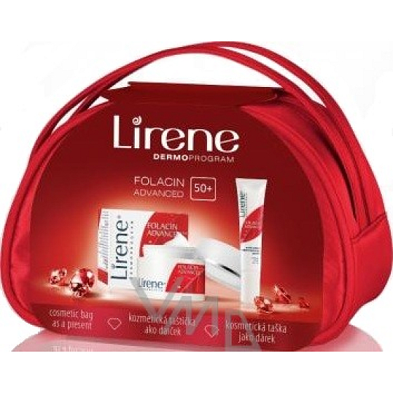 Lirene Folacin Advanced 50+ denní krém + oční krém a taštička, kosmetická sada