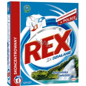 Rex 3x Action Amazonia Freshness Pro-White prášek na praní 4 dávky 300 g