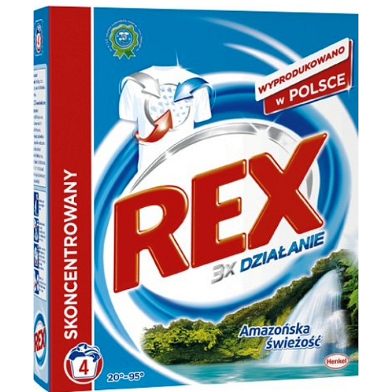 Rex 3x Action Amazonia Freshness Pro-White prášek na praní 4 dávky 300 g