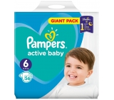 Pampers Active Baby 6 Extra Large 13-18 kg jednorázové plenky 56 kusů