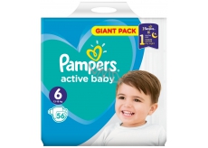 Pampers Active Baby 6 Extra Large 13-18 kg jednorázové plenky 56 kusů