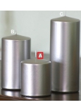 Lima Metal Serie svíčka stříbrná válec 80 x 100 mm 1 kus