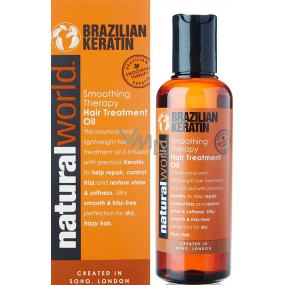 Natural World Brazilian Keratin Smoothing Therapy Hair Treatment Oil regenerační vlasový olej 100 ml