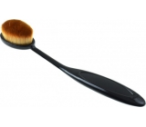 Kosmetický štětec na make-up hnědý oválný vlas černá rukojeť 15 cm 30450