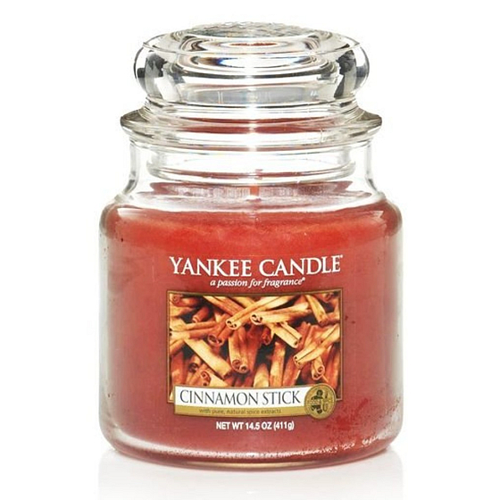 Yankee Candle Cinnamon Stick - Skořicová tyčinka vonná svíčka Classic střední sklo 411 g