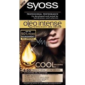 Syoss Oleo Intense Color barva na vlasy bez amoniaku 4-50 Tmavý ledově hnědý