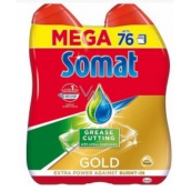 Somat Gold Gel Anti-Grease Gel s technologií hloubkového čištění gel na mytí nádobí v myčce 2 x 684 ml