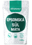 Allnature Epsomská sůl Hořčík, Síran a Máta do koupele uvolňuje svaly, odbourává stres, detoxikuje organismus 1000 g