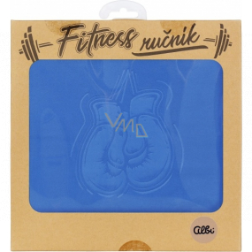 Albi Fitness ručník Rukavice modrý 90 x 50 cm