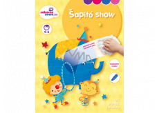 Ditipo Stíratelný sešit se samolepkami Šapitó show 16 stran + 2 strany se samolepkami A4 215 x 275 mm věk 4-6