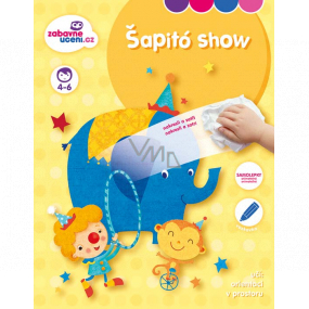 Ditipo Stíratelný sešit se samolepkami Šapitó show 16 stran + 2 strany se samolepkami A4 215 x 275 mm věk 4-6