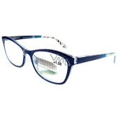Berkeley Čtecí dioptrické brýle +1,5 plast modré, postranice modro-zebrové 1 kus MC2235