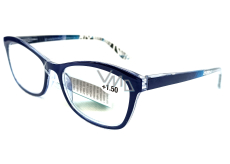 Berkeley Čtecí dioptrické brýle +1,5 plast modré, postranice modro-zebrové 1 kus MC2235