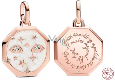 Charm Sterlingové stříbro 925 Jiskřivé oči - Mini medailon, přívěsek na náramek symbol