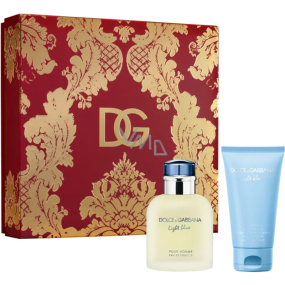 Dolce & Gabbana Light Blue Pour Homme toaletní voda 75 ml + tělový krém 50 ml, dárková sada pro muže