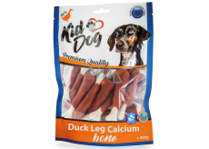 KidDog Duck leg calcium bone kachní stehýnko s kalciovou kostičkou, masová pochoutka pro psy 250 g