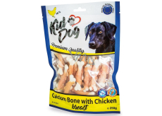 KidDog Calcium bones with chicken breast kuřecí prsa na kalciové kostičce, masová pochoutka pro psy 250 g