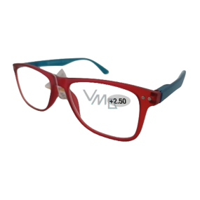 Berkeley Čtecí dioptrické brýle +2,5 plast červené, modré postranice 1 kus MC2268