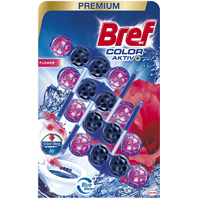 Bref Color Aktiv Flower tuhý WC blok, 4× 50 g