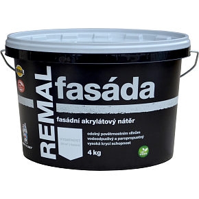 REMAL Fasáda akrylátová fasádní barva bílá 4 kg REMAL Fasáda akrylátová fasádní barva bílá 4 kg