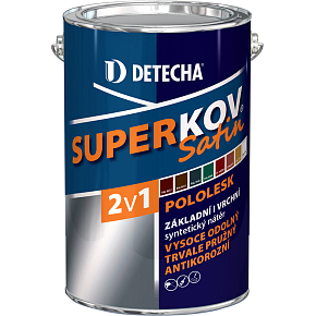 Detecha Superkov Satin 2v1 základní i vrchní barva na kov, pololesk, červenohnědá, 5 kg