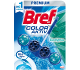 Bref Blue Water Color Aktiv Eucalyptus WC blok pro hygienickou čistotu a svěžest Vaší toalety, obarvuje vodu do modrého odstínu 50 g