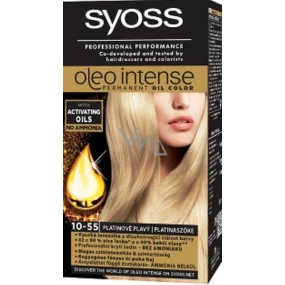 Syoss Oleo Intense Color barva na vlasy bez amoniaku 10-55 Platinově plavý