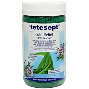 Tetesept Nachlazení Eukalyptus + Rozmarýn, 100% Mořská sůl pro prokrvení celého těla 900 g Cold Relief