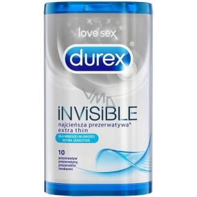 Durex Invisible Extra Thin Extra Sensitive kondomy extra tenké, extra citlivé nominální šířka: 52 mm 10 kusů