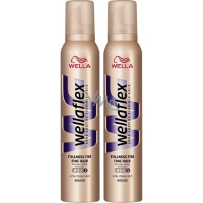 Wella Wellaflex Fullness ultra silné zpevnění pěnové tužidlo pro jemné vlasy 2 x 200 ml, duopack