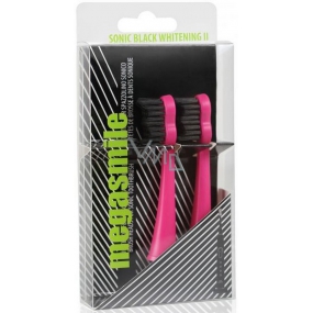 MegaSmile Black Whitening II Sonic náhradní hlavice pro sonický zubní kartáček nejnovější generace Růžový 2 kusy