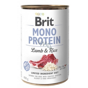 Brit Mono Protein Jehněčí s rýží kompletní krmivo pro psy 400 g