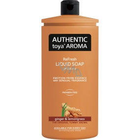 Authentic Toya Aroma Ginger & Lemongrass tekuté mýdlo náhradní náplň 600 ml