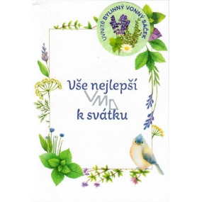 NeoCos Bylinkové přání k svátku s vonným sáčkem Vše nejlepší k svátku Meduňka 02