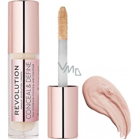 Makeup Revolution Conceal & Define Concealer tekutý korektor C0,5 3,4 ml